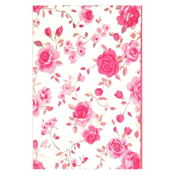 Unbranded Other - Pink Floral Pattern Art Postcard Shabby Chic Unused Acid Free Paper Journal Gift
